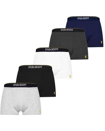 Lyle & Scott Jackson 5 Pack Boxer Shorts - Multicolour
