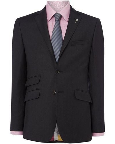 Ted Baker Chalky Birdseye Suit Jacket - Black