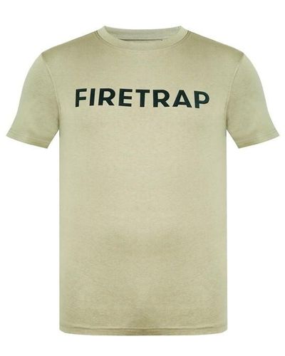 Firetrap Large Logo T Shirt - Green