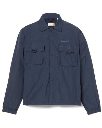 Timberland Long Sleeve Pocket Shirt - Blue