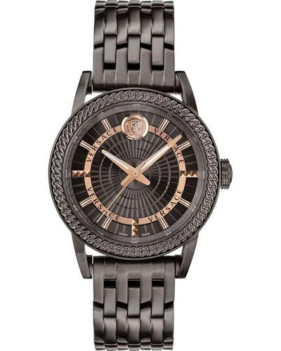 Versace (po) Plated Stainless Steel Luxury Analogue Watch - Black