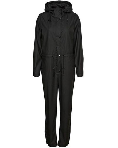 Vero Moda Coated Jumpsuit - Black