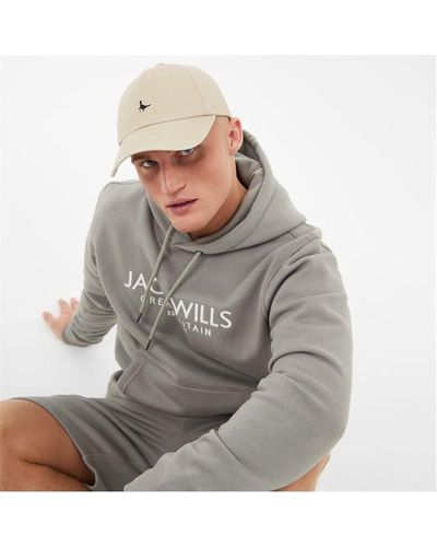 Jack Wills Wills Enfield Classic Logo Cap - Grey