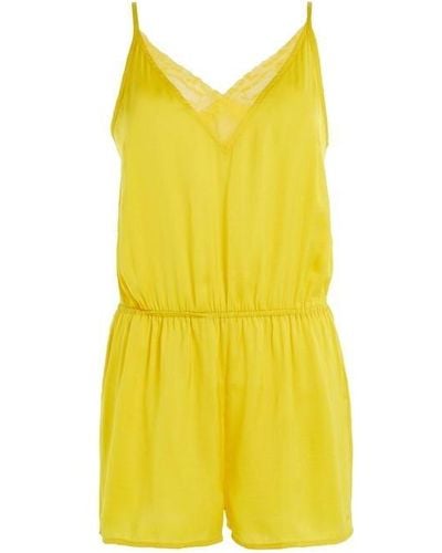 Tommy Hilfiger Cami Romper One Piece - Yellow