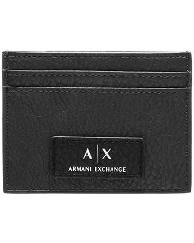 Armani Exchange Patch Credit Card Holder - Black