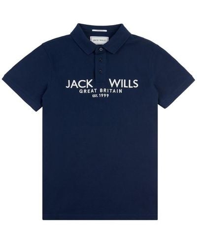 Jack Wills Pique Polo Sn99 - Blue