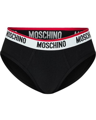 Moschino Logo Briefs Sn32 - Black