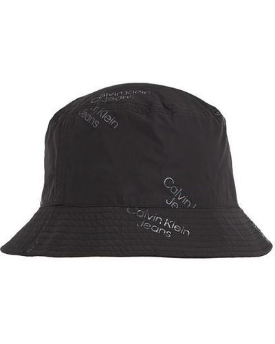 Calvin Klein Ckj Prntd Bkt Hat Sn42 - Black