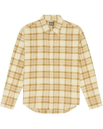 DIESEL Check Flannel Shirt - Metallic