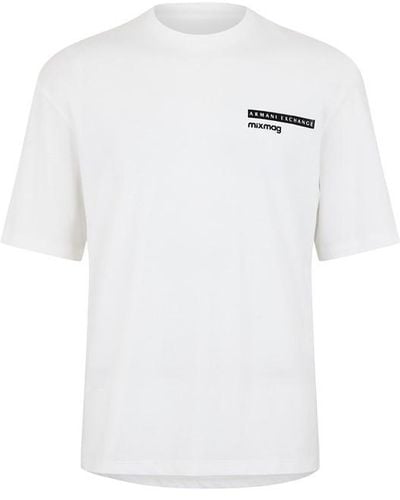 Armani Exchange Mix Mag T Shirt - White