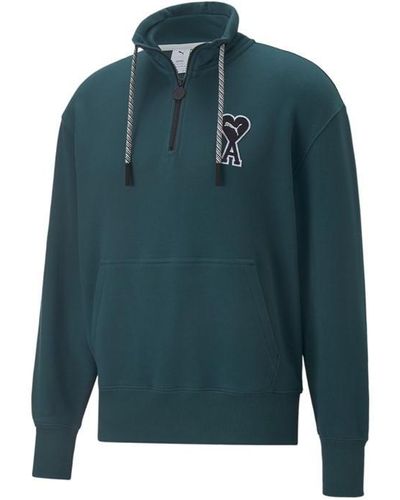 PUMA X Ami Half Zip Sweatshirt - Green