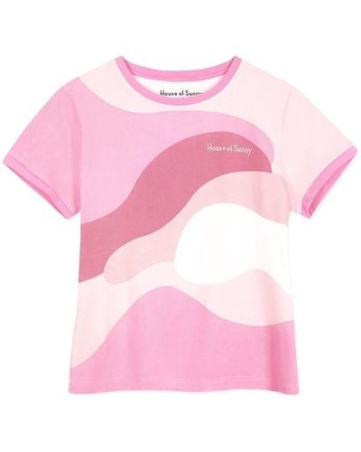 House Of Sunny Paris Landscape T-shirt - Pink