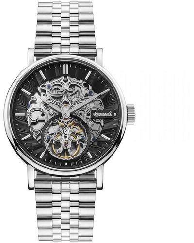INGERSOLL  1892 Ingersoll The Charles Silver Black Watch I05804b - Metallic