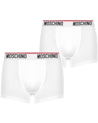Moschino Two Pack Boxer Trunks - White