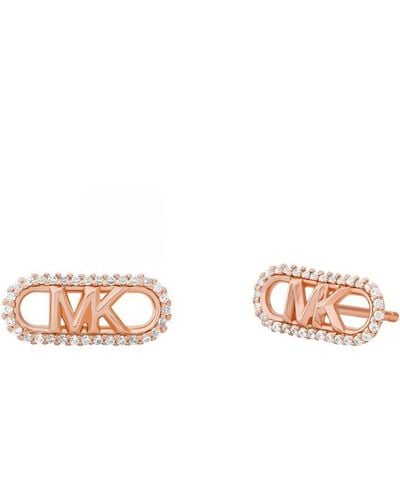 Michael Kors Ladies Sterling Silver Earrings - Pink