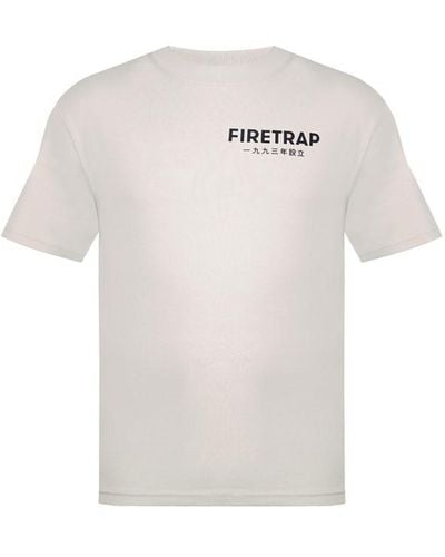 Firetrap Large Logo T Shirt - White