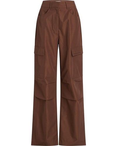 Calvin Klein Ckj Relaxed Straight Cargo Trousers - Brown