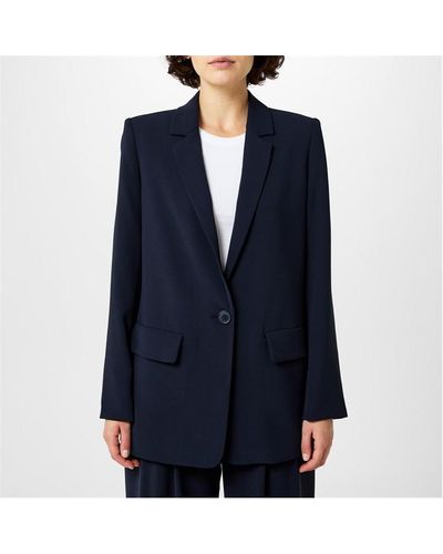 Armani Exchange Ax Suit Blazer Ld42 - Blue