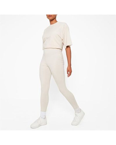 I Saw It First High Waisted Cotton leggings - White