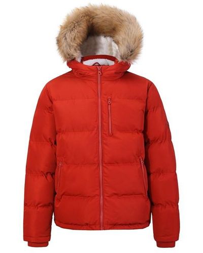 SoulCal & Co California Cal 2 Zip Bubble Jacket - Red