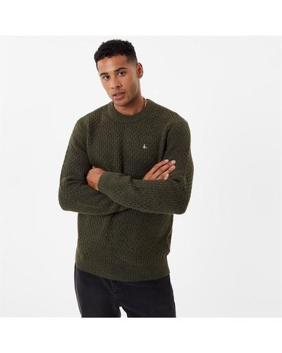 Jack Wills Baby Cable Texture Jumper - Green