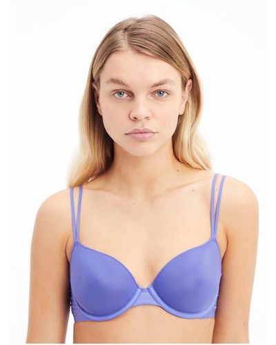 Calvin Klein Lightly Lined Sheer Demi Bra - Purple