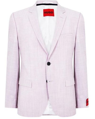 HUGO Arti232x Pattern Suit Jacket - Purple