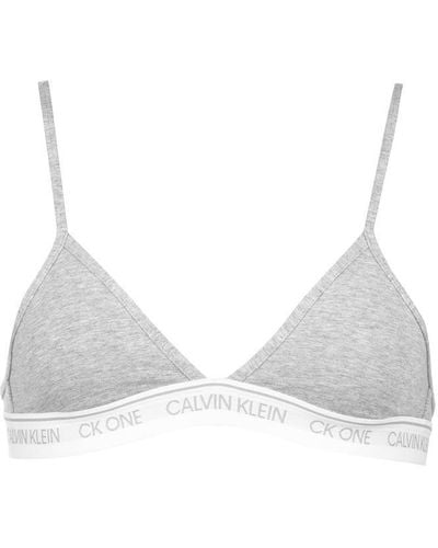 Calvin Klein One Cotton Triangle Bra - Grey