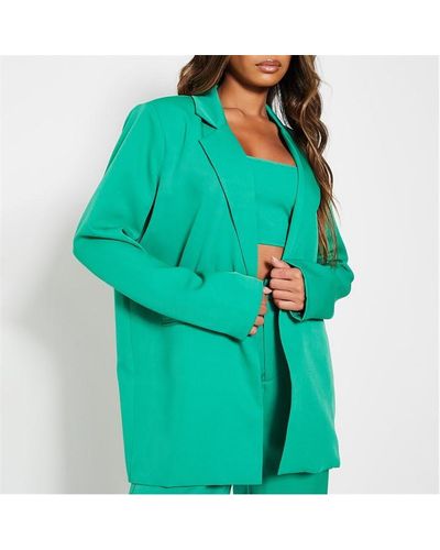 I Saw It First Woven Single Breasted Tailored Blazer - Green