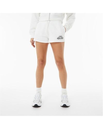 Jack Wills Bea Logo Sweat Shorts - White