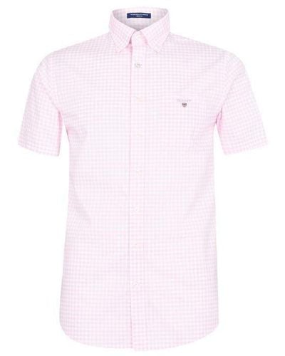 GANT Broadcloth Gingham Shirt - Pink