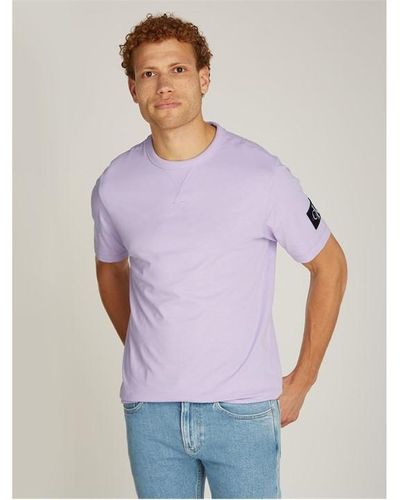 Calvin Klein Badge T-shirt - Purple