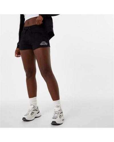 Jack Wills Bea Logo Sweat Shorts - Black