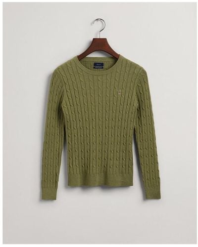 GANT Cable Knit Jumper - Green