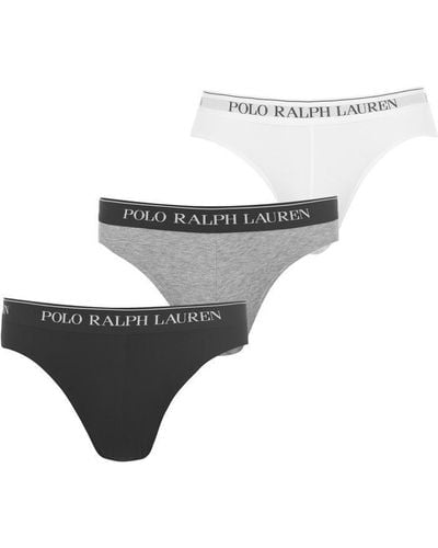 Ralph Lauren Three Pack Logo Briefs - Grey