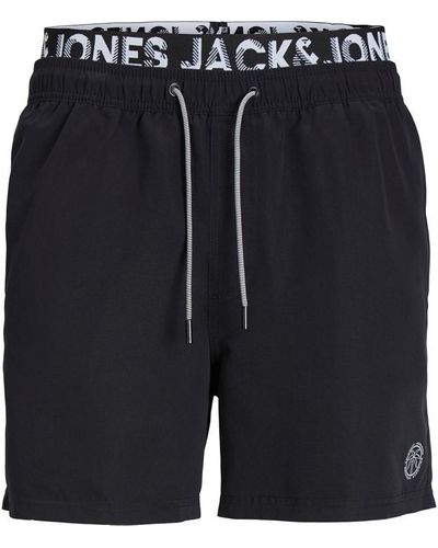 Jack & Jones Double Waistband Swim Shorts - Blue
