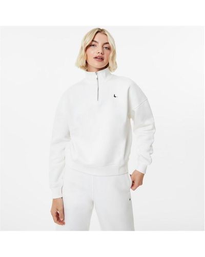 Jack Wills Astbury Quarter Zip - White