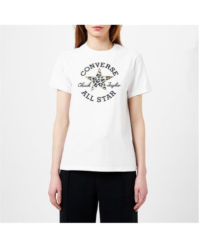 Converse Leopard Chuck Taylor Patch T-shirt - White