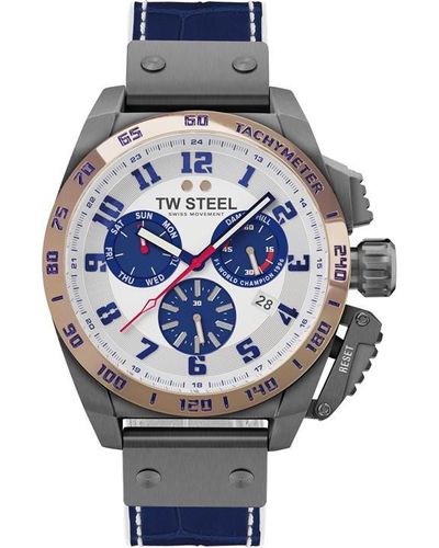 TW Steel Damon Hill Edition Titanium Classic Analogue Quartz Watch - Metallic