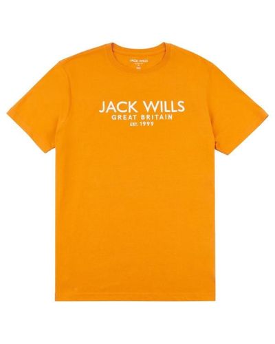 Jack Wills Carnaby Logo T-shirt - Orange