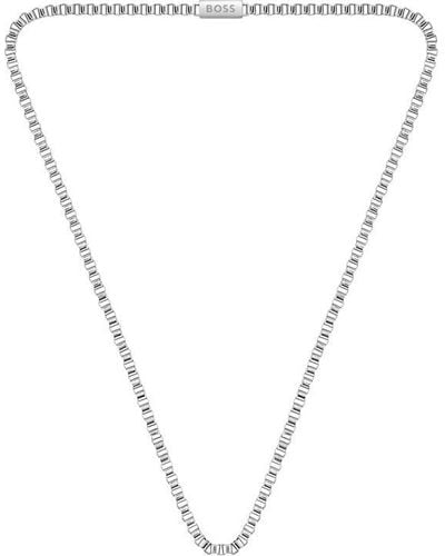 BOSS Gents Chain For Him Stainless Steel Necklace - Metallic