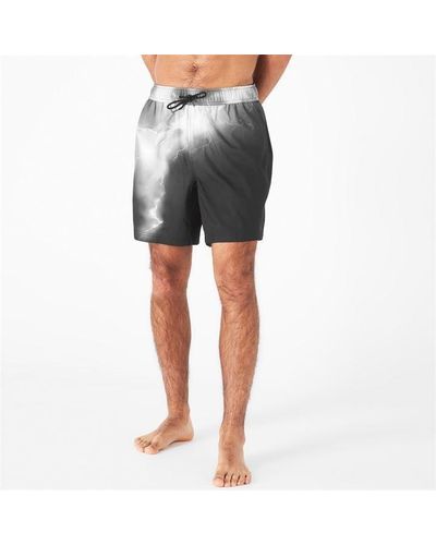 Firetrap Print Swim Shorts - Grey