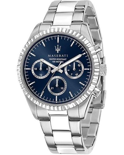 Maserati Competizione Stainless Steel Sports Analogue Watch - Blue