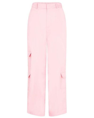 Daisy Street Cargo Trousers - Pink