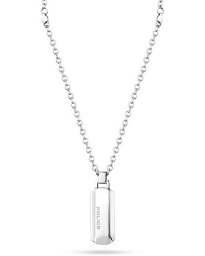 Police Steel Perforated Necklace Peagn2211801 - Metallic