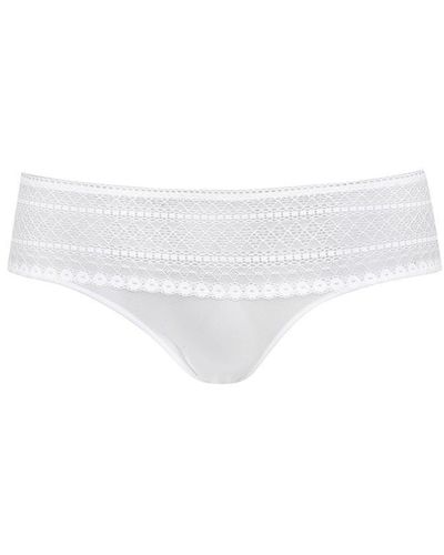 DKNY Tab Top Bikini Briefs - White