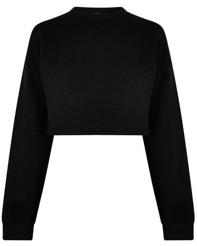 I Saw It First Ultimate Cropped Sweatshirt - Black