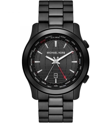 Michael Kors Gents Runway Gmt Watch Mk9110 - Black