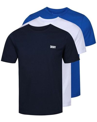 DKNY 3 Pack Short Sleeve T-shirt - Blue