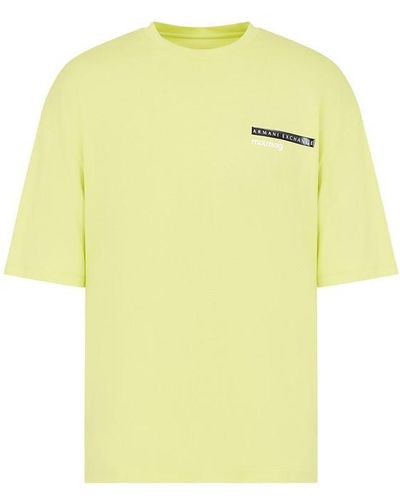 Armani Exchange Mix Mag T Shirt - Yellow